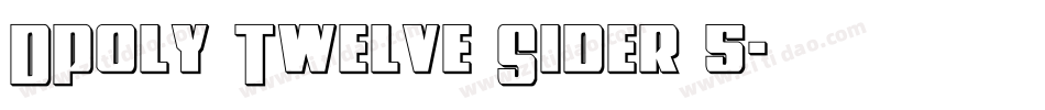 DPoly Twelve Sider 5字体转换